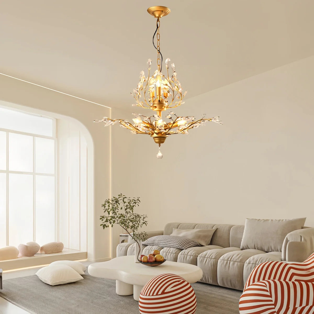 Feyran Tree Branch Crystal Chandelier for Living Room