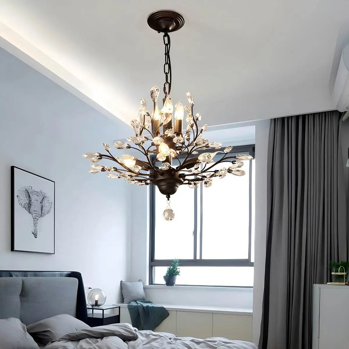 Feyran Tree Branch Crystal Chandelier for Living Room
