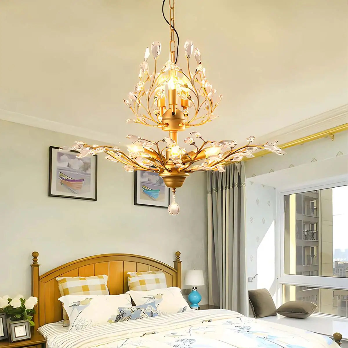 Feyran Tree Branch Crystal Chandelier for Living Room