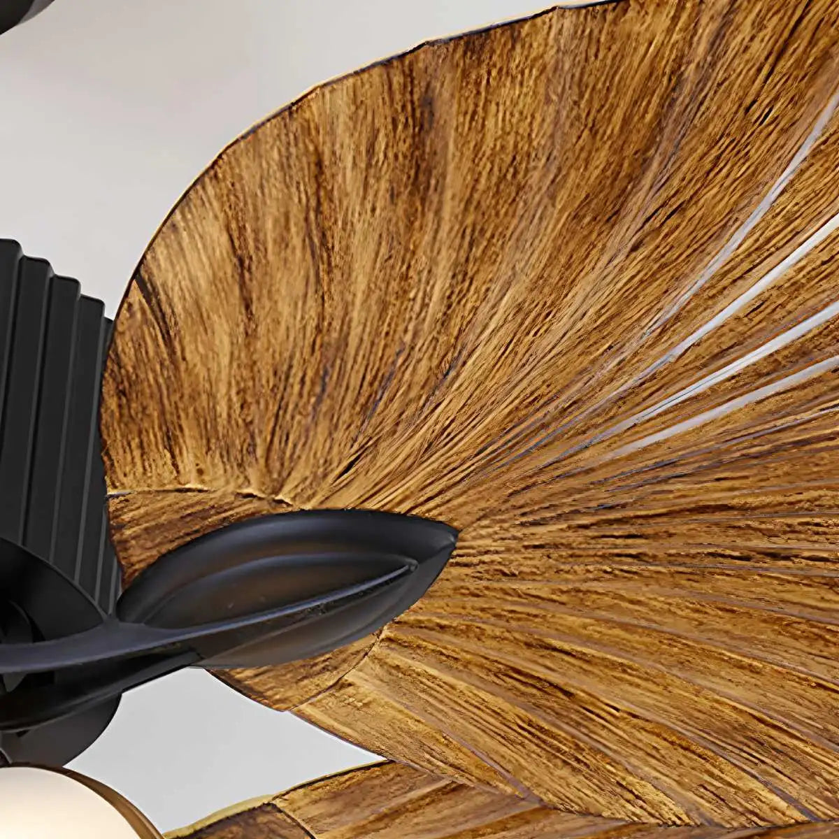 Feyran Tropical Palm Leaves Ceiling Fan with Light