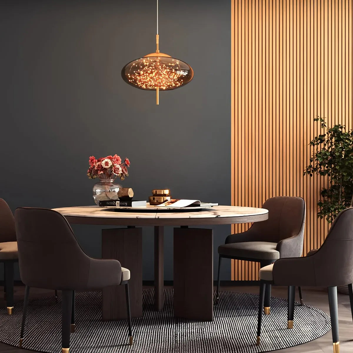 Feyran Twirl Modern Pendant Light for Bedroom