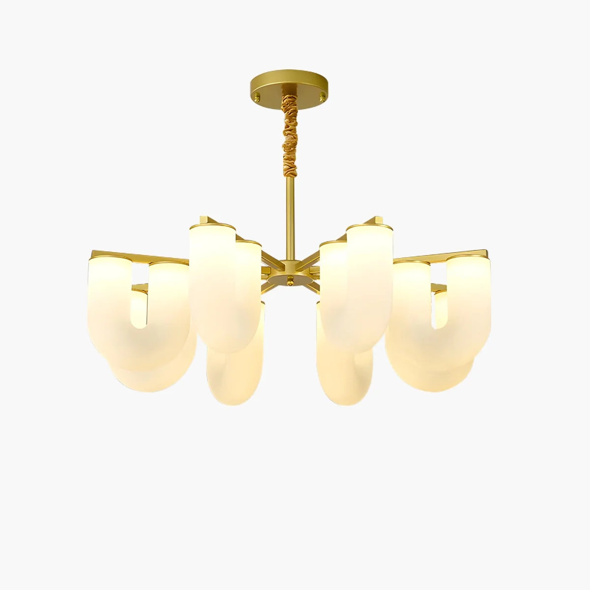 Feyran U-Shaped Milk Glass Chandelier