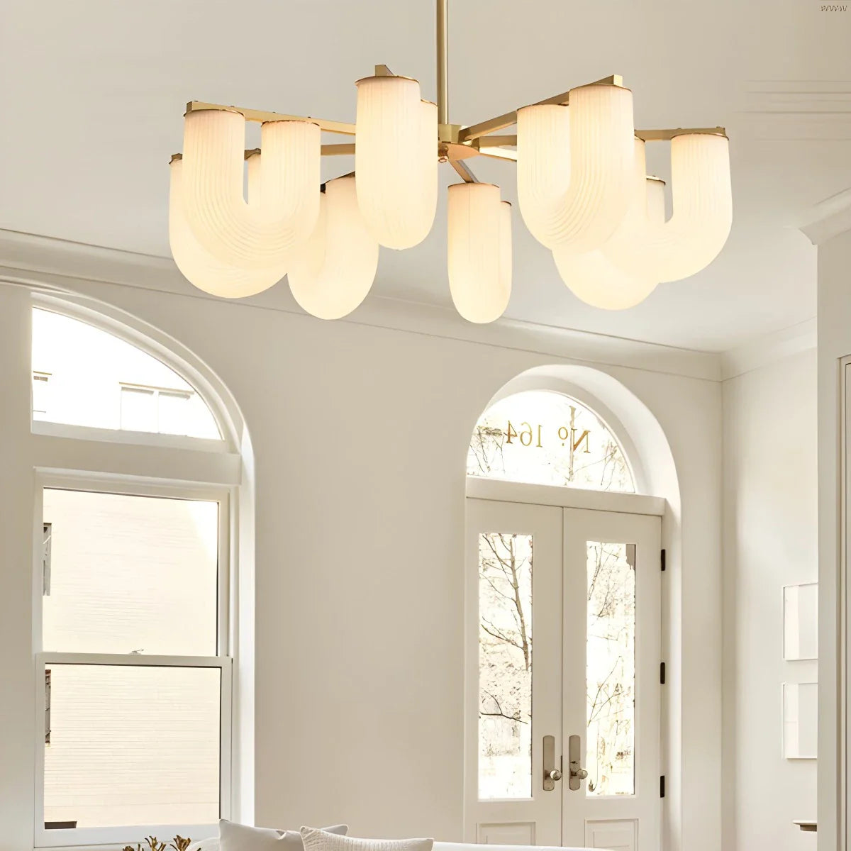 Feyran U-Shaped Milk Glass Chandelier