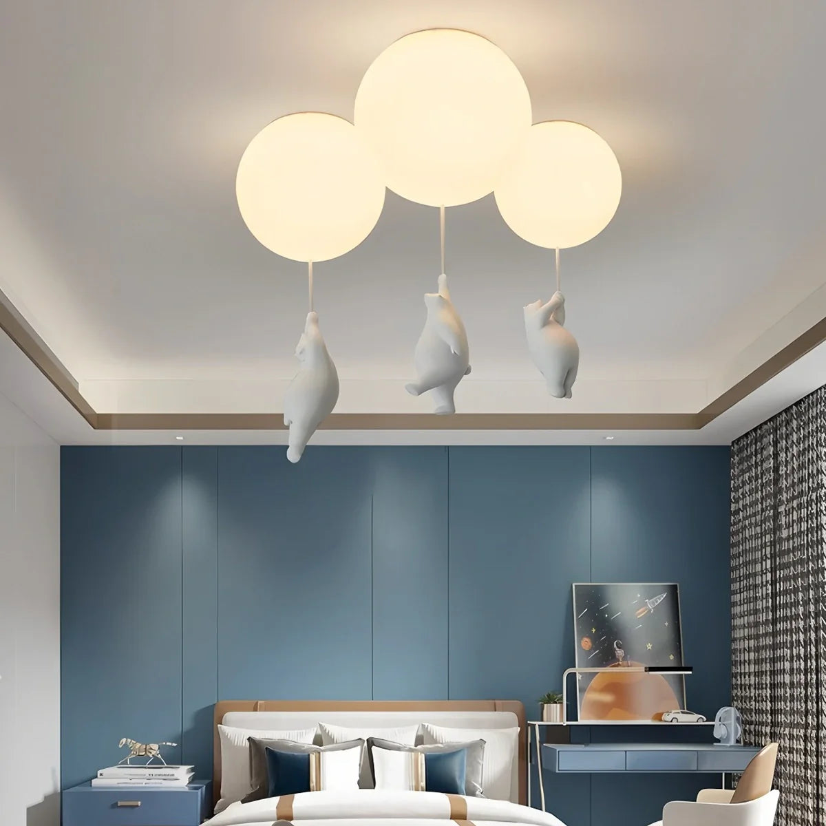 Feyran Modern Cartoon Balloon Bear Ceiling Light