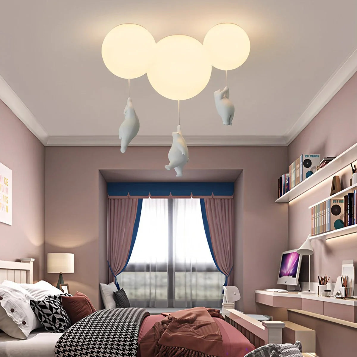 Feyran Modern Cartoon Balloon Bear Ceiling Light