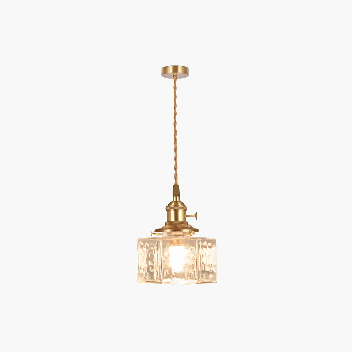 Feyran Verglas Clear Glass Pendant Light for Bedroom