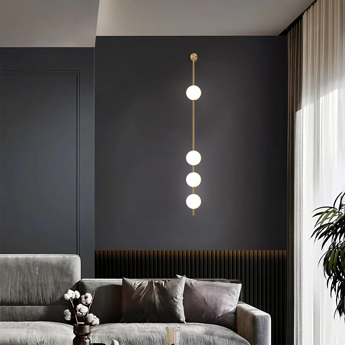 Feyran Vertical Balls Wall Lamp for Corridor