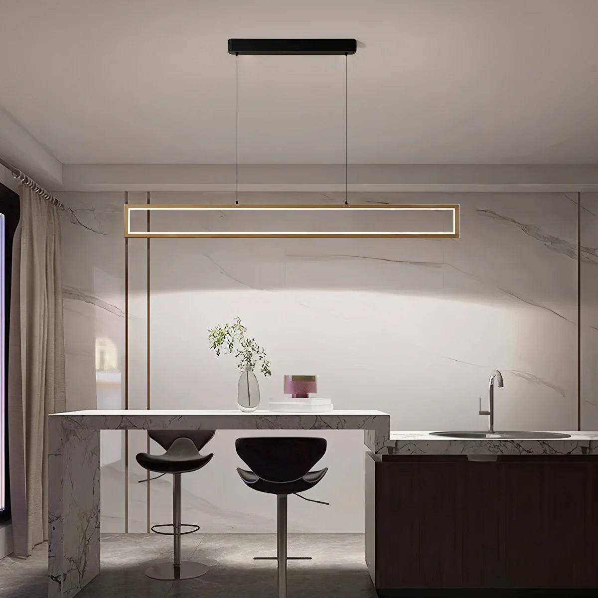 Feyran Vincent Matte Black Pendant Light for Dining Area