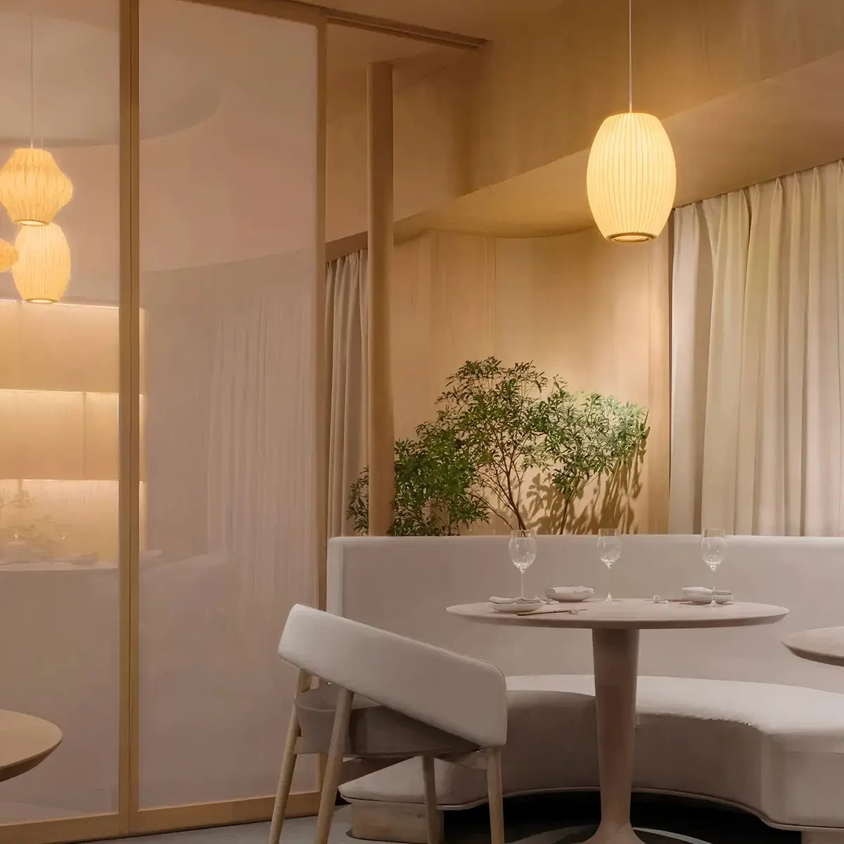 Feyran Vintage LED Silk Lantern Pendant Light