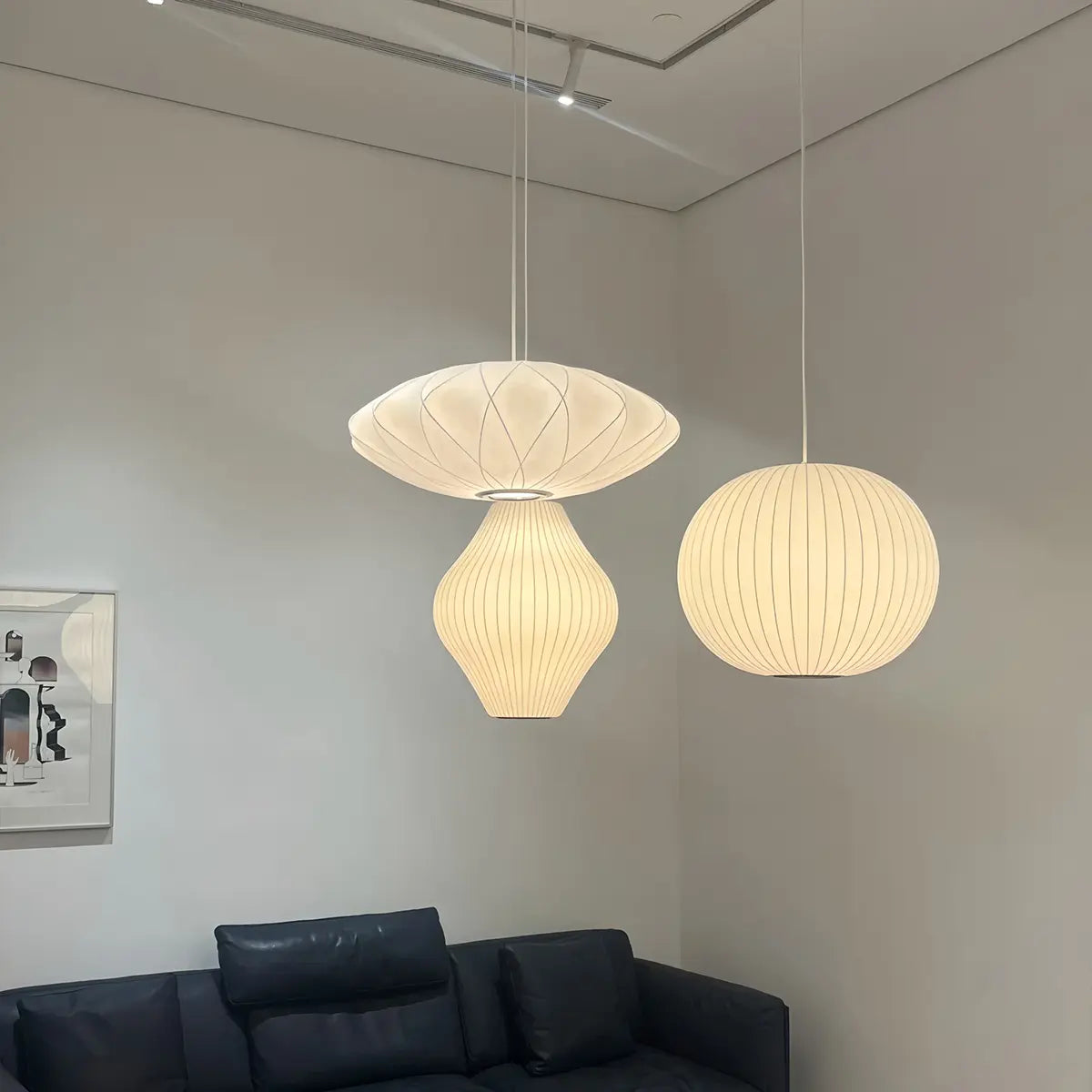 Feyran Vintage LED Silk Lantern Pendant Light