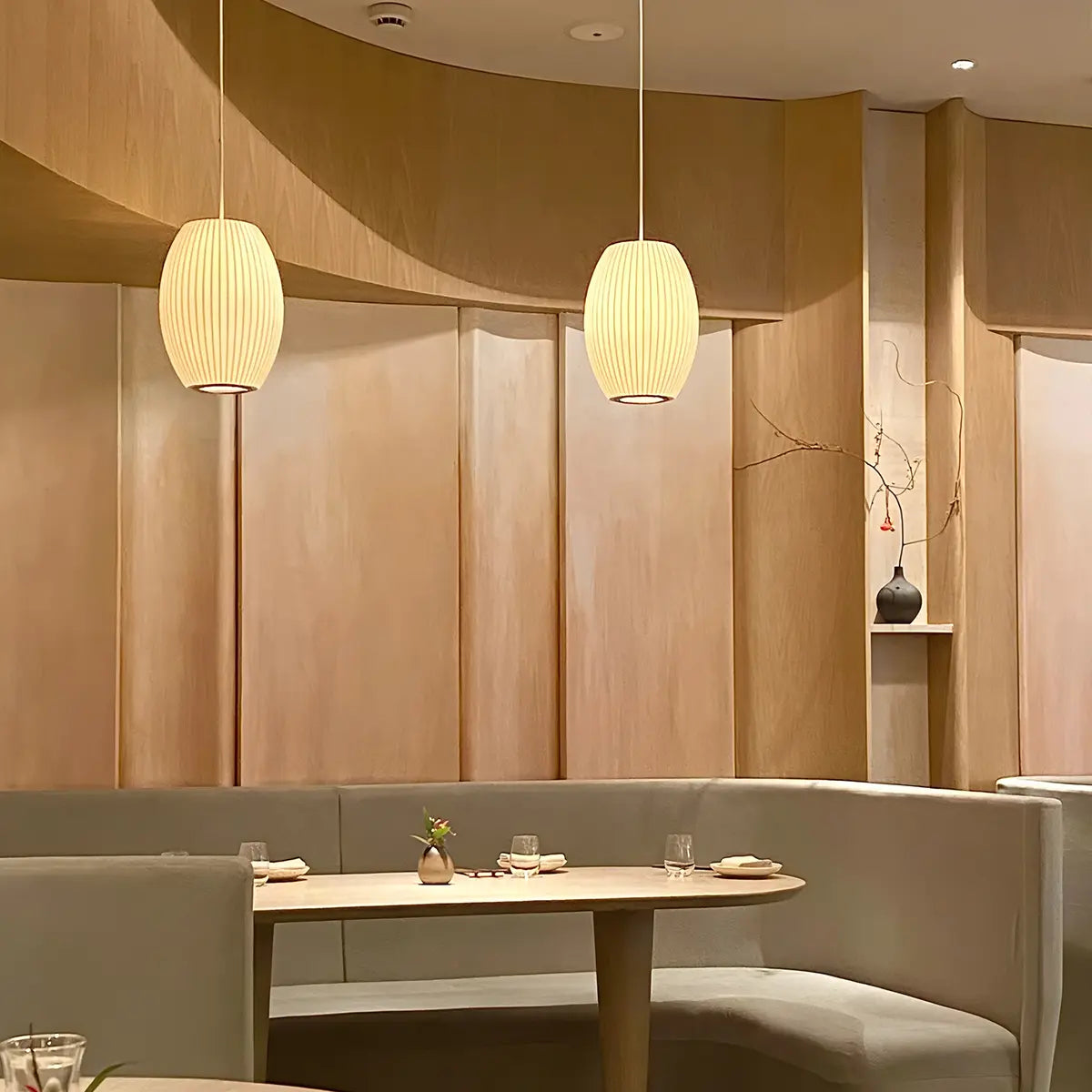 Feyran Vintage LED Silk Lantern Pendant Light