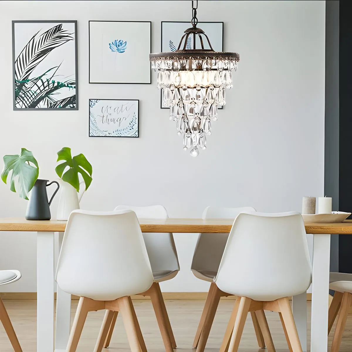 Feyran Vintage Crystal Pendent Light for Living Room