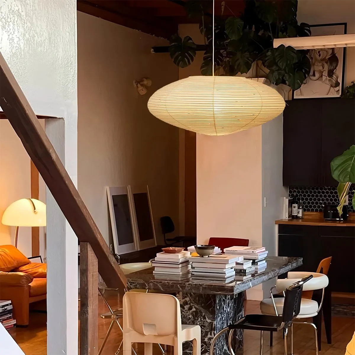 Feyran Washi Paper A Series Pendant Light for Dining Room