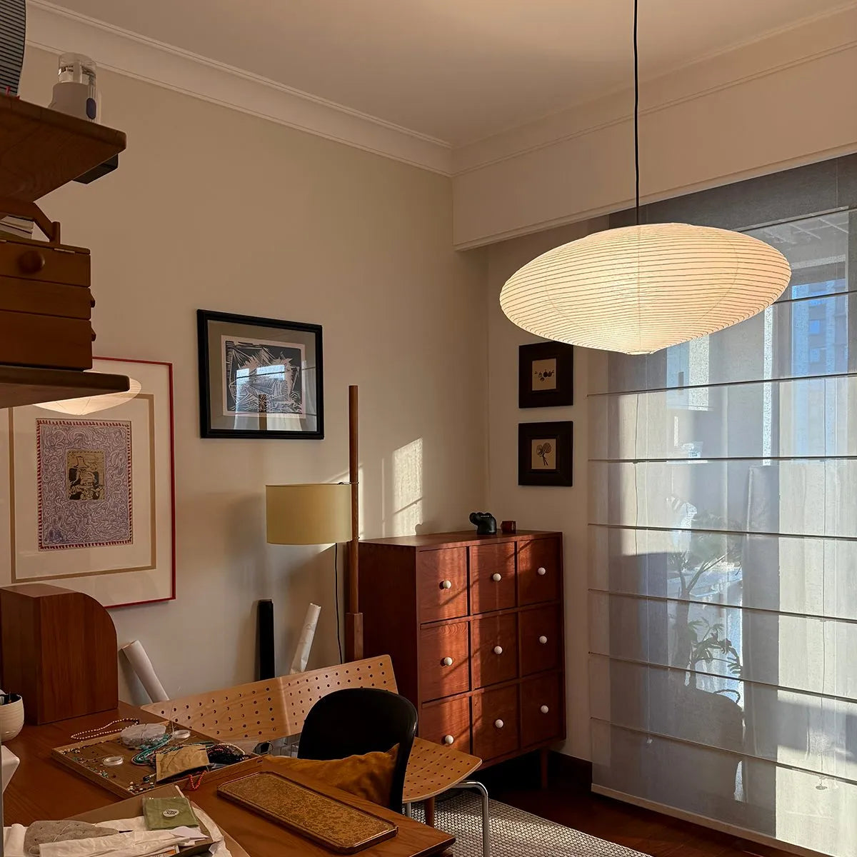 Feyran Washi Paper A Series Pendant Light for Dining Room