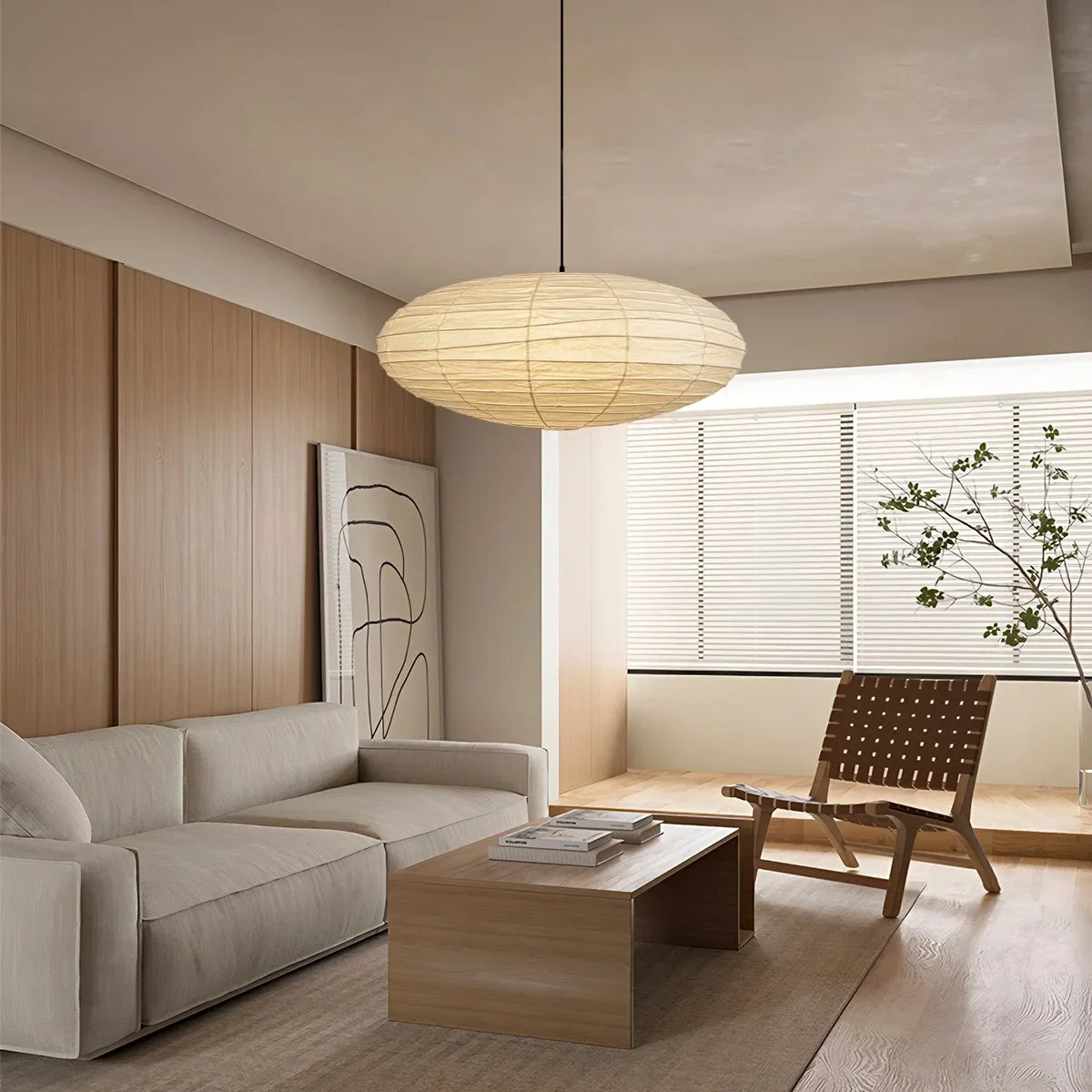 Feyran Washi Paper EN Series Pendant Light for Living Room