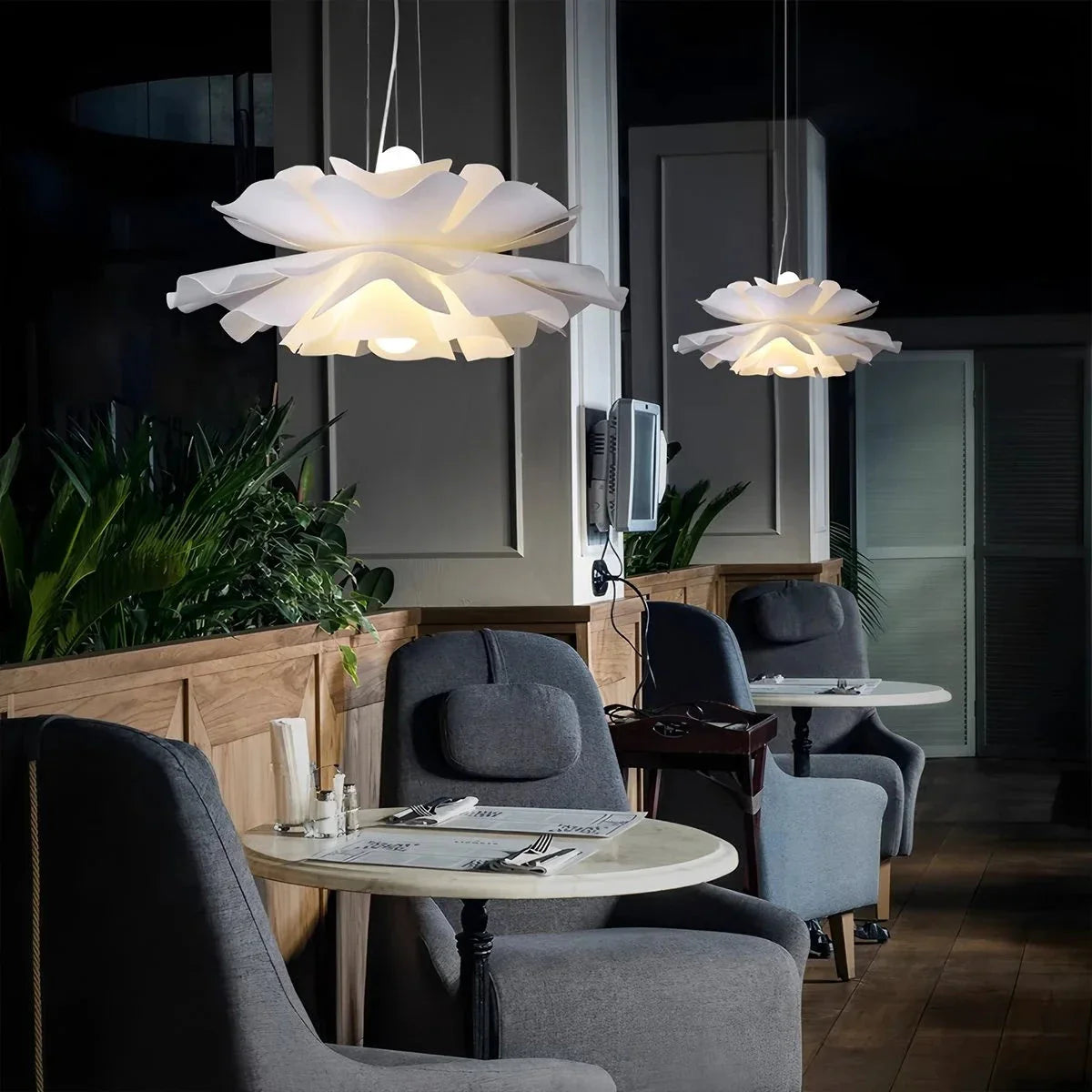 Feyran White Flower Pendant Light for Living Room