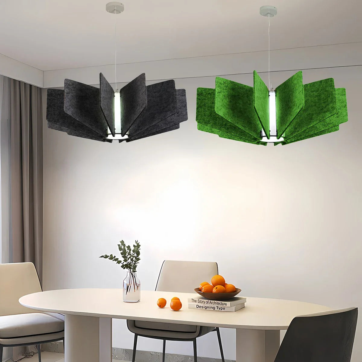 Feyran Wing Panel Acoustic Pendant Light for Living Room