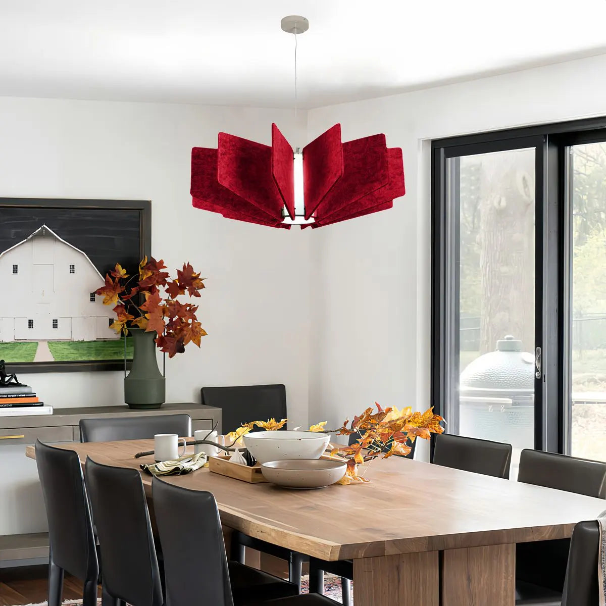 Feyran Wing Panel Acoustic Pendant Light for Living Room
