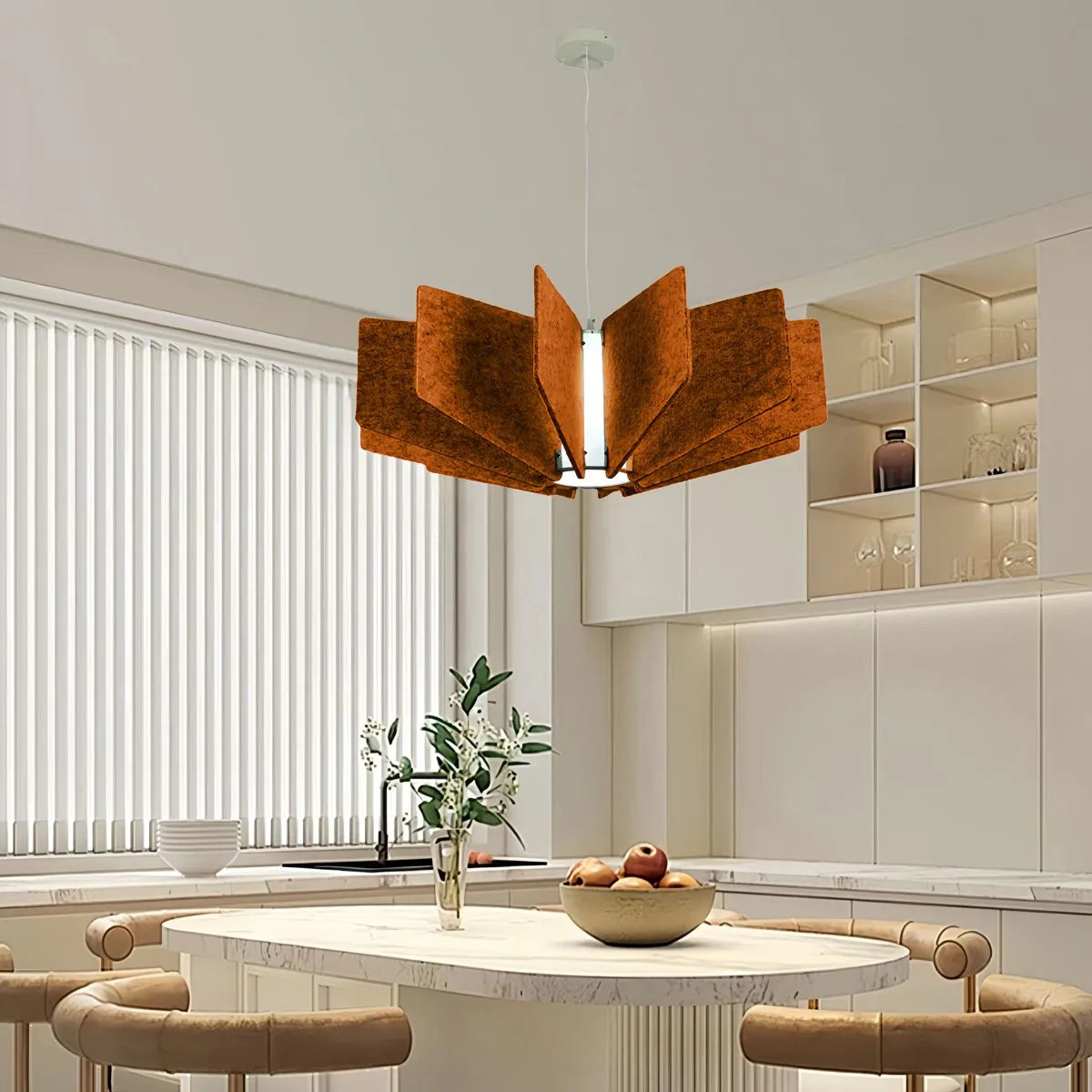 Feyran Wing Panel Acoustic Pendant Light for Living Room