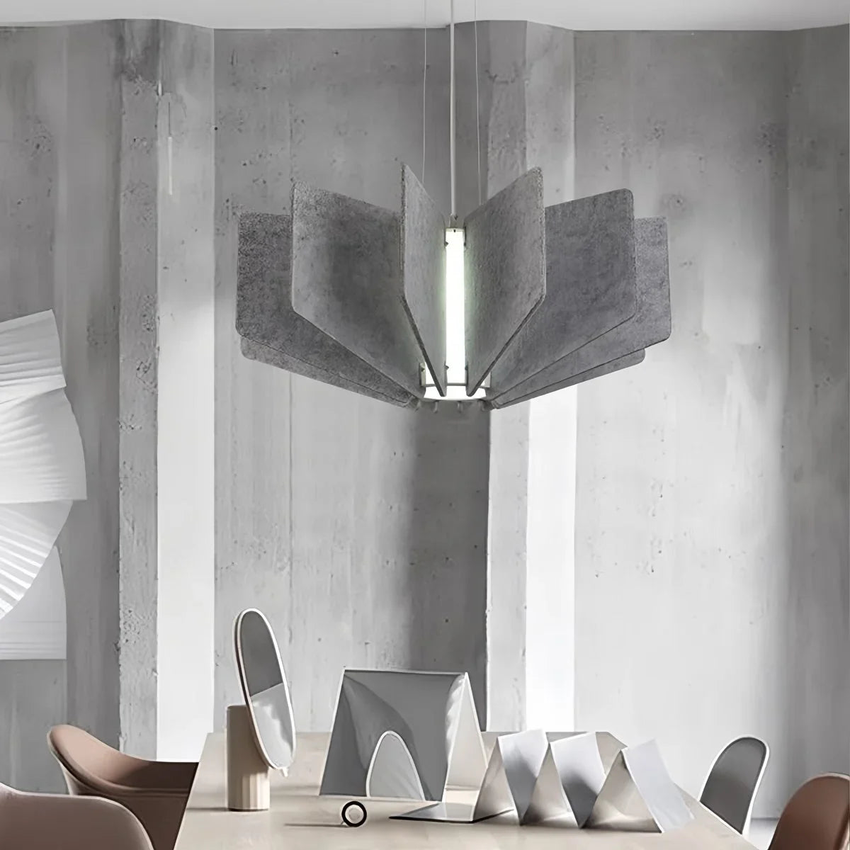 Feyran Wing Panel Acoustic Pendant Light for Living Room