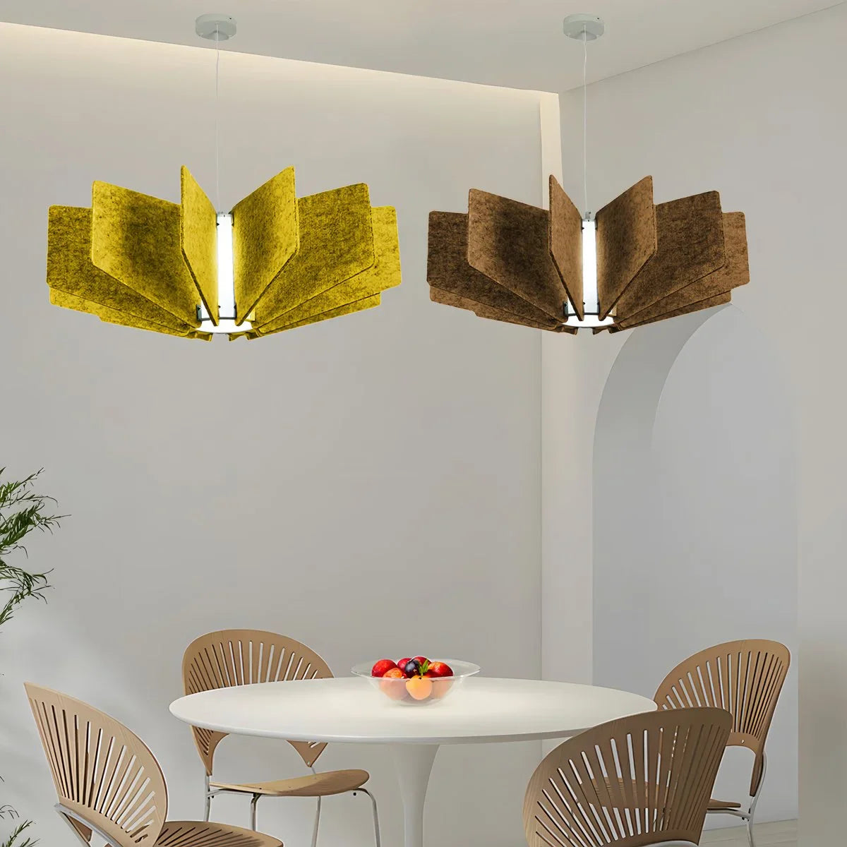 Feyran Wing Panel Acoustic Pendant Light for Living Room