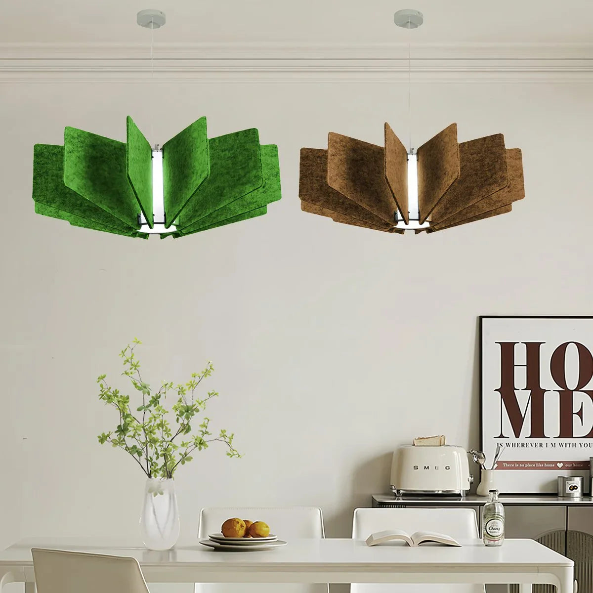 Feyran Wing Panel Acoustic Pendant Light for Living Room