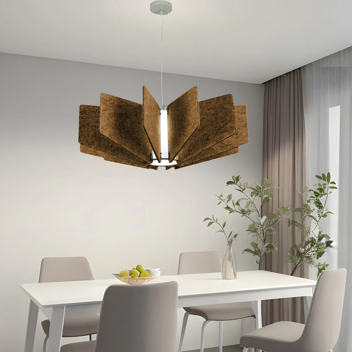 Feyran Wing Panel Acoustic Pendant Light for Living Room