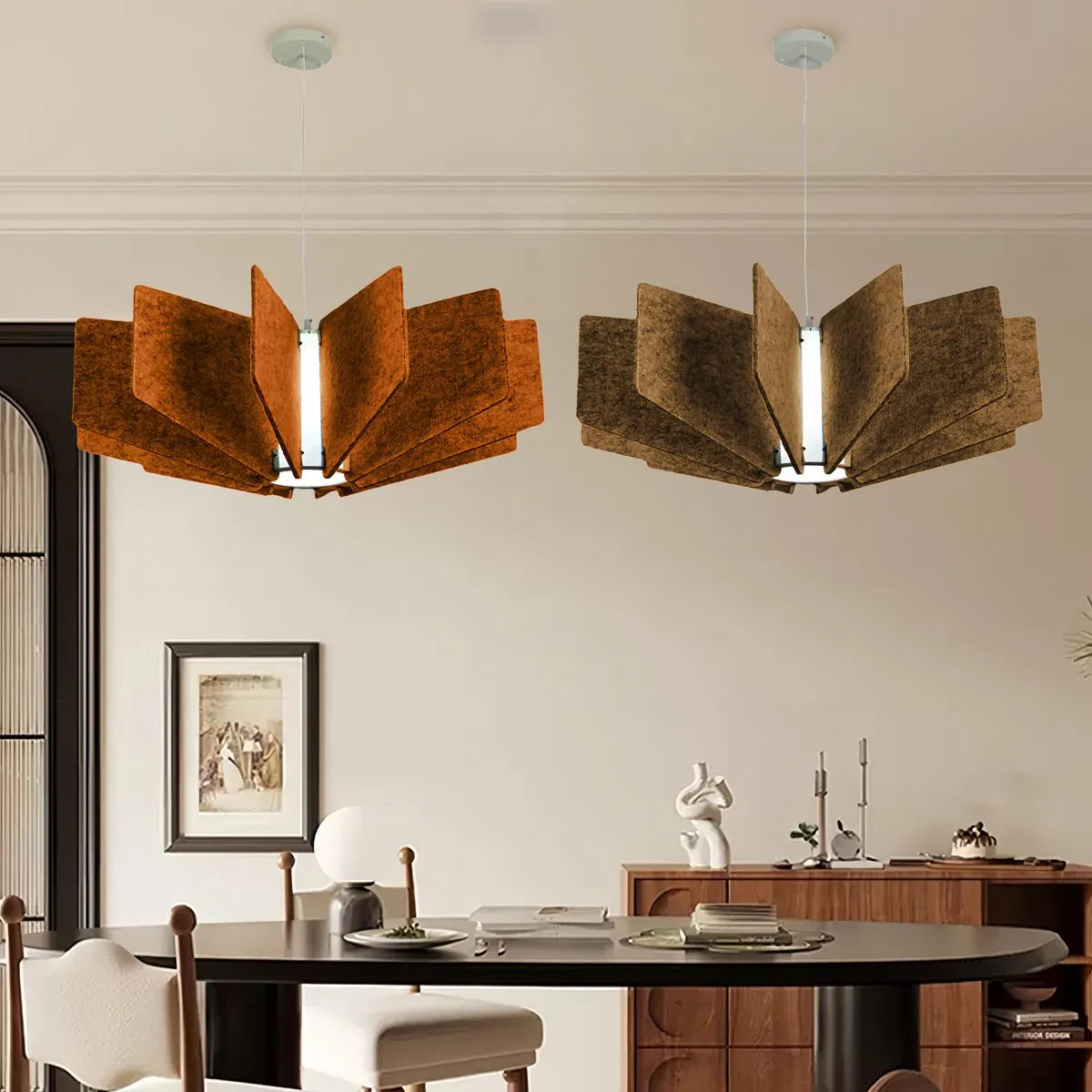 Feyran Wing Panel Acoustic Pendant Light for Living Room