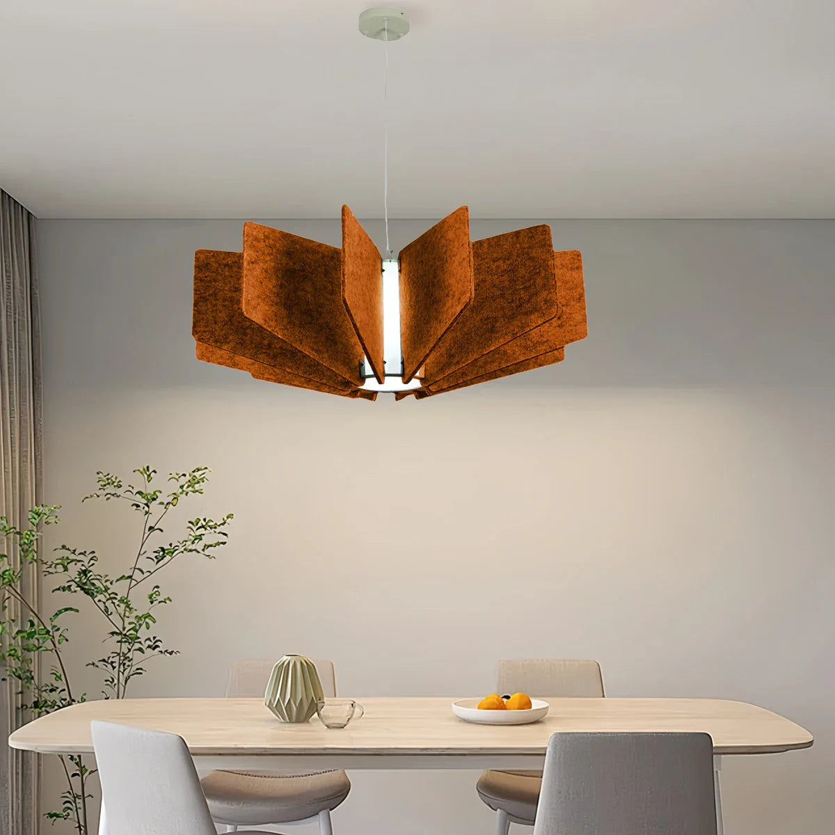 Feyran Wing Panel Acoustic Pendant Light for Living Room