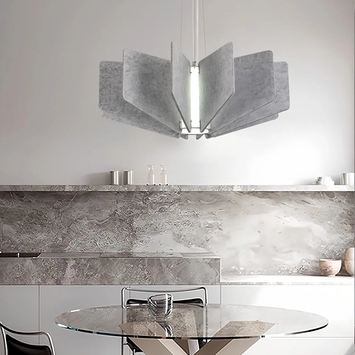 Feyran Wing Panel Acoustic Pendant Light for Living Room