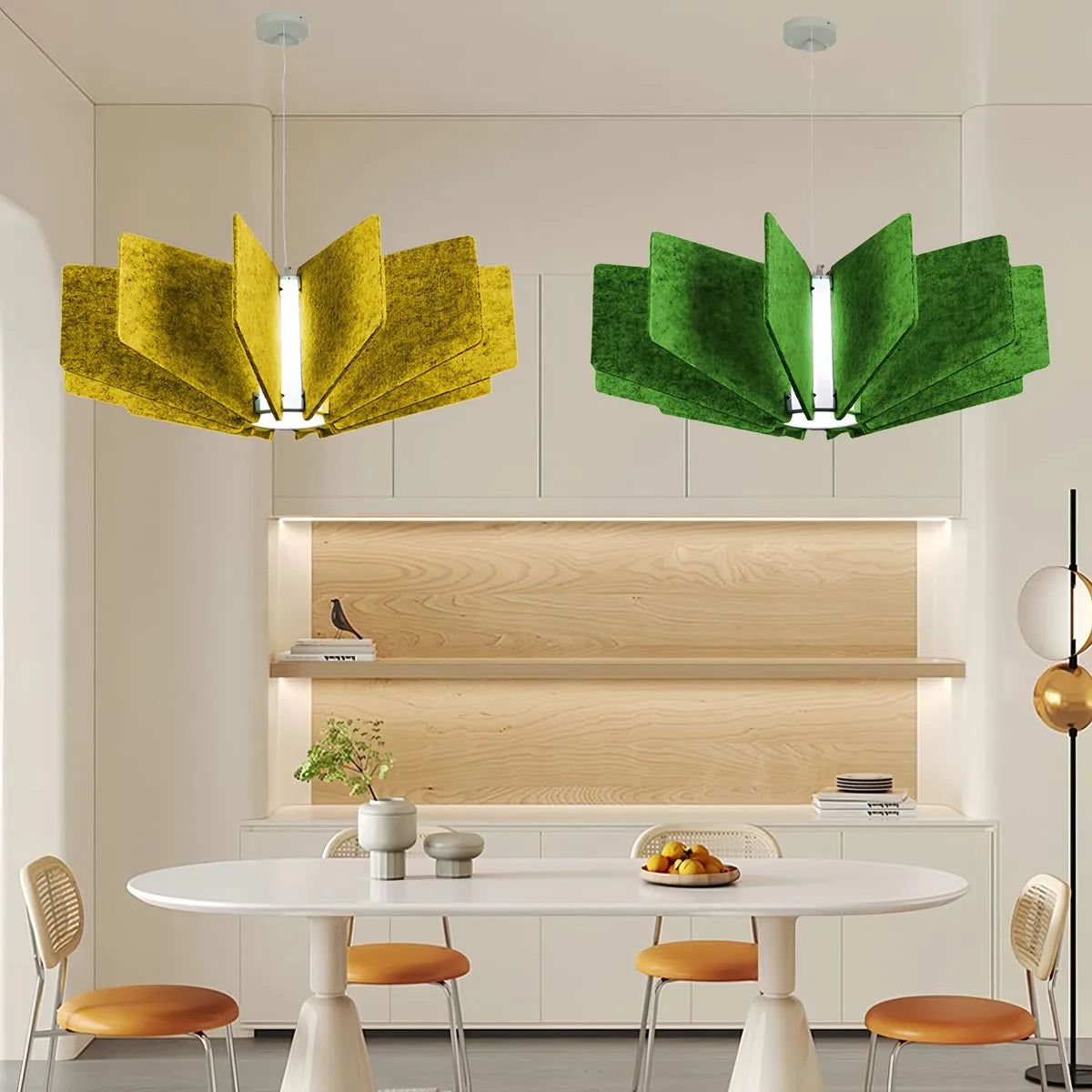 Feyran Wing Panel Acoustic Pendant Light for Living Room
