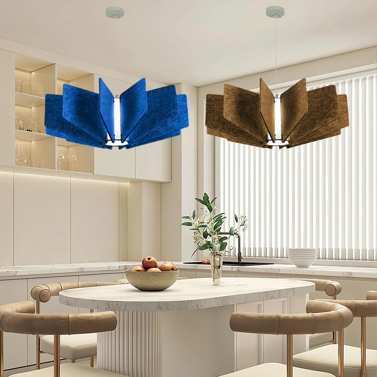 Feyran Wing Panel Acoustic Pendant Light for Living Room