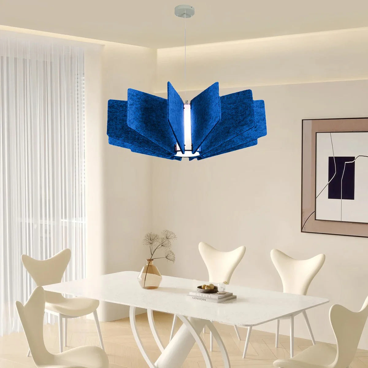 Feyran Wing Panel Acoustic Pendant Light for Living Room