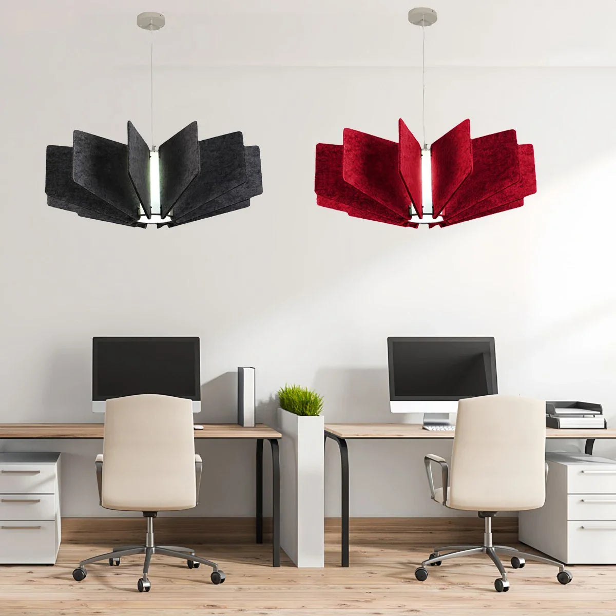 Feyran Wing Panel Acoustic Pendant Light for Living Room