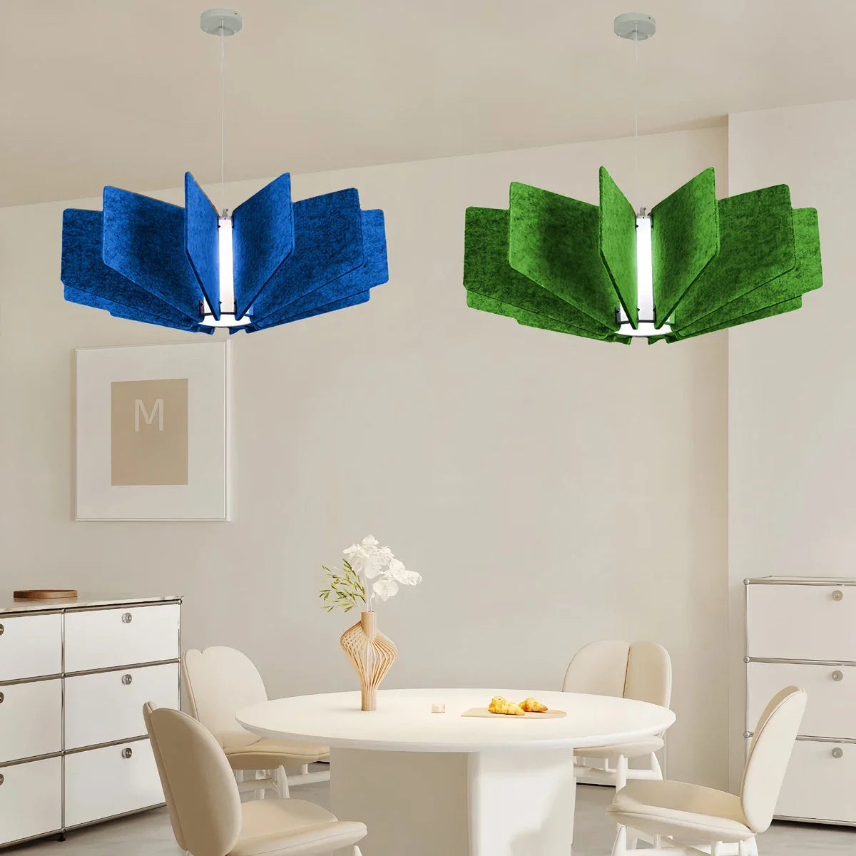 Feyran Wing Panel Acoustic Pendant Light for Living Room