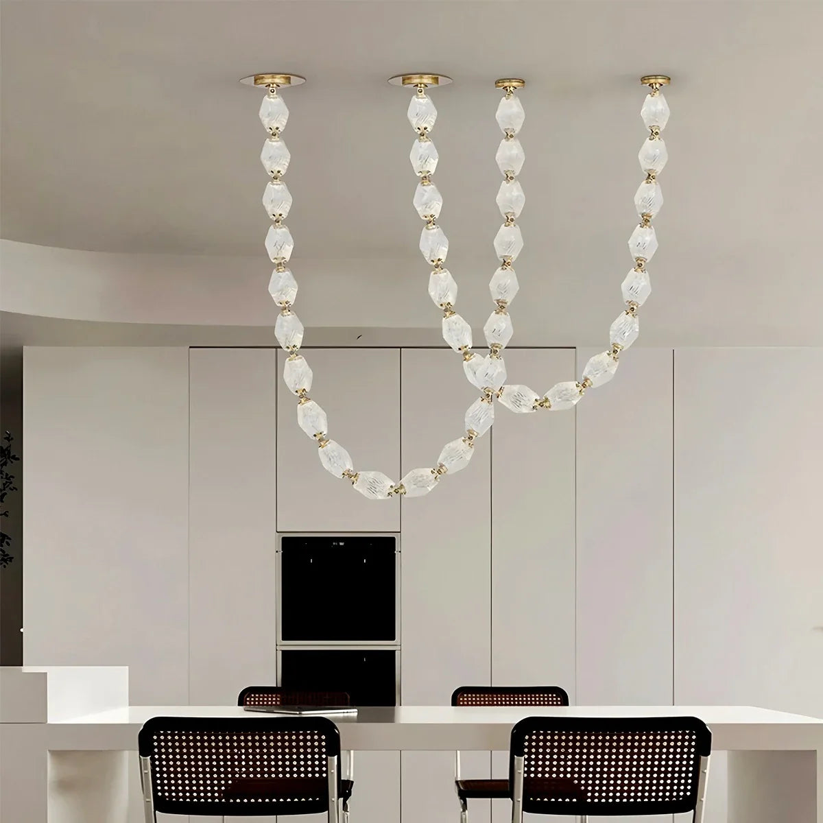 Feyran Zypheria Art Deco Czech Glass Beaded Chandelier