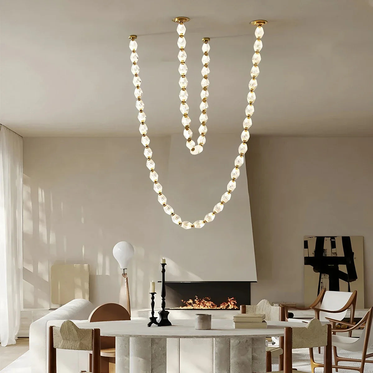 Feyran Zypheria Art Deco Czech Glass Beaded Chandelier