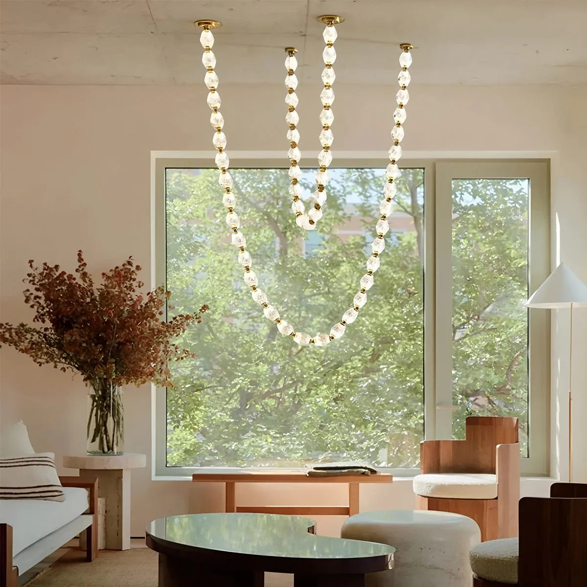 Feyran Zypheria Art Deco Czech Glass Beaded Chandelier