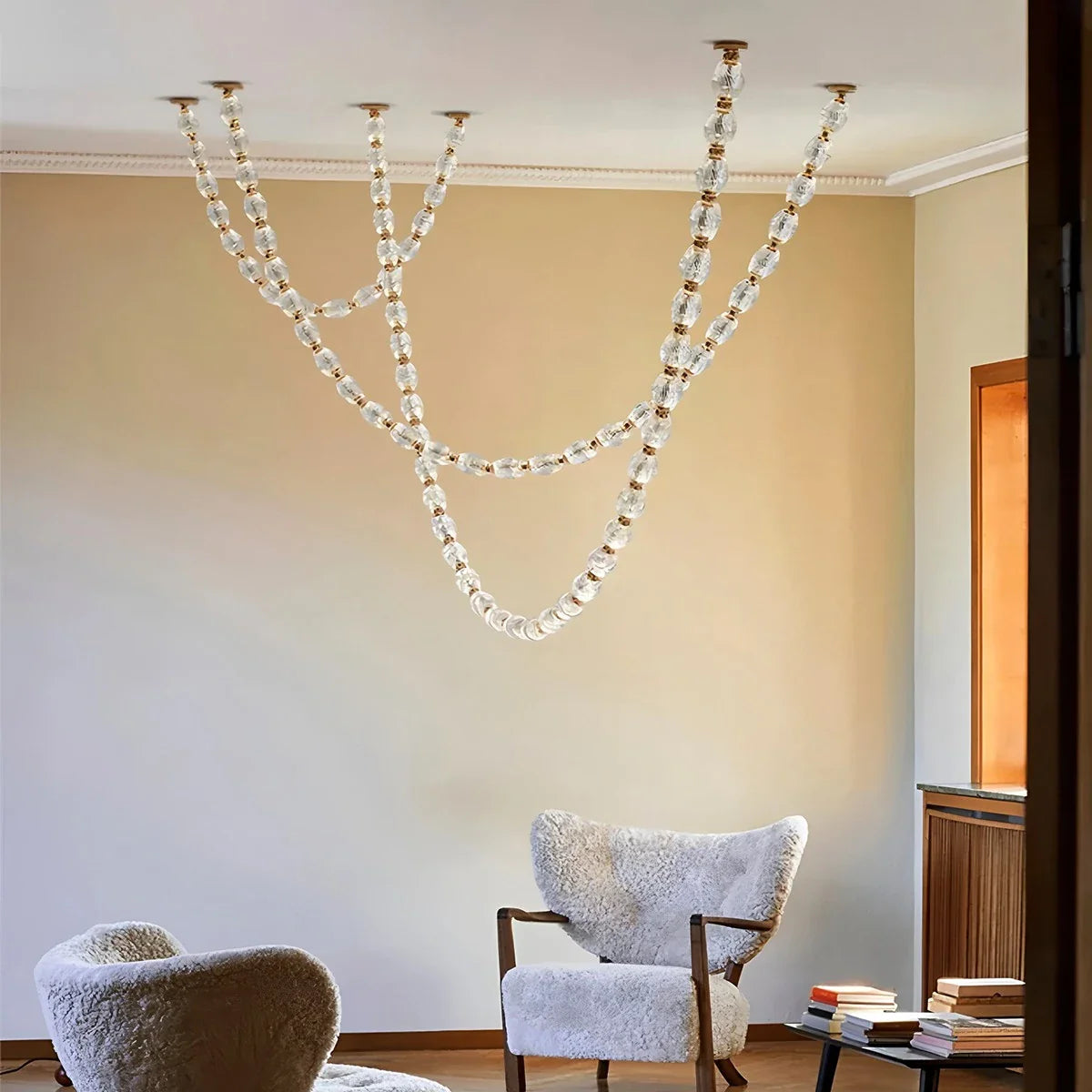 Feyran Zypheria Art Deco Czech Glass Beaded Chandelier