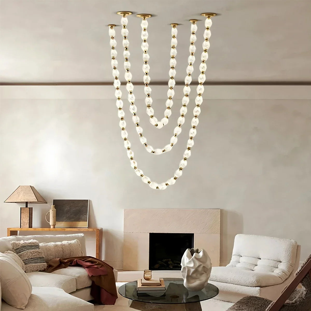 Feyran Zypheria Art Deco Czech Glass Beaded Chandelier