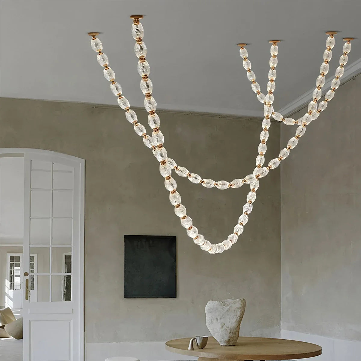 Feyran Zypheria Art Deco Czech Glass Beaded Chandelier