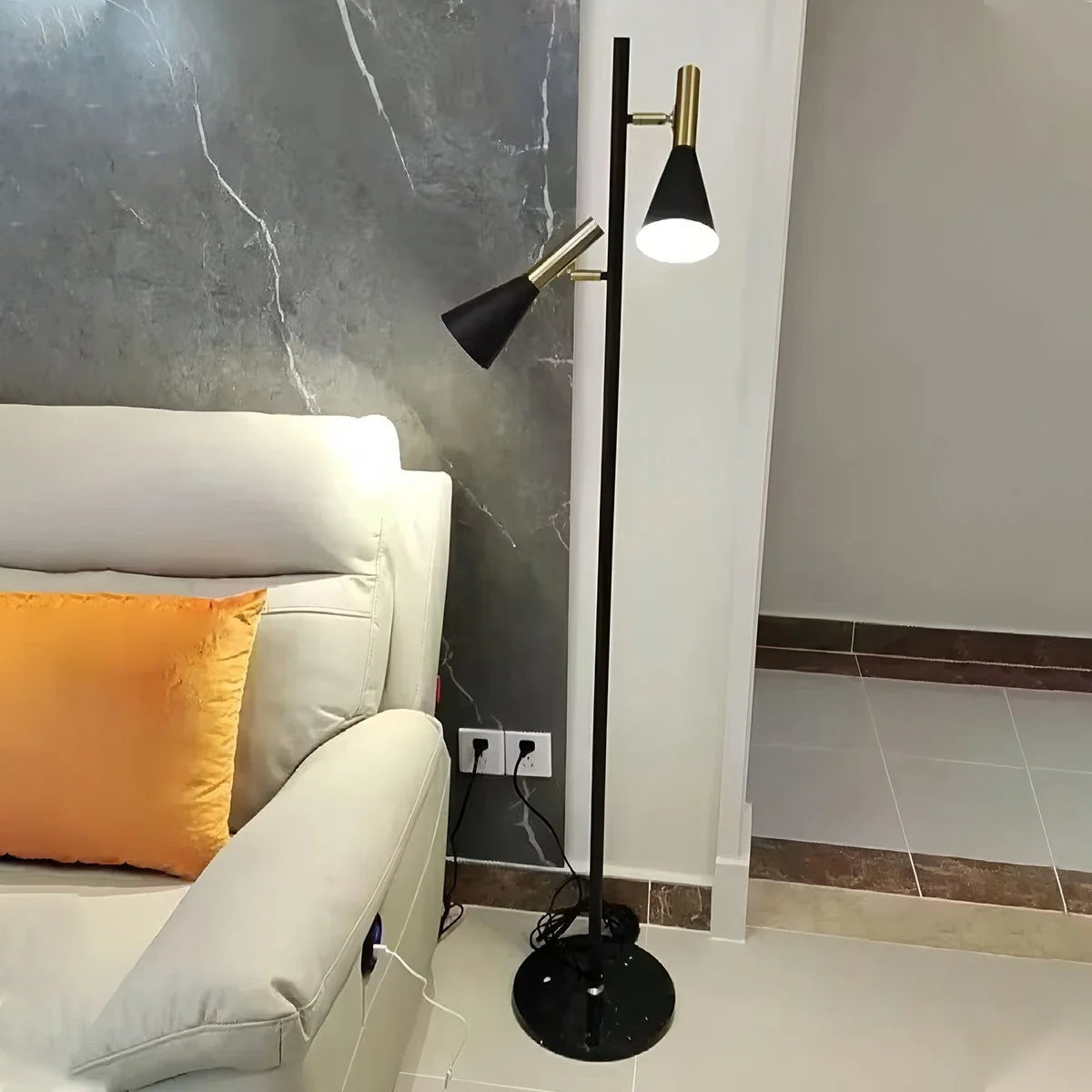 Feyran 2-Bulb Adjustable Pole Floor Lamp