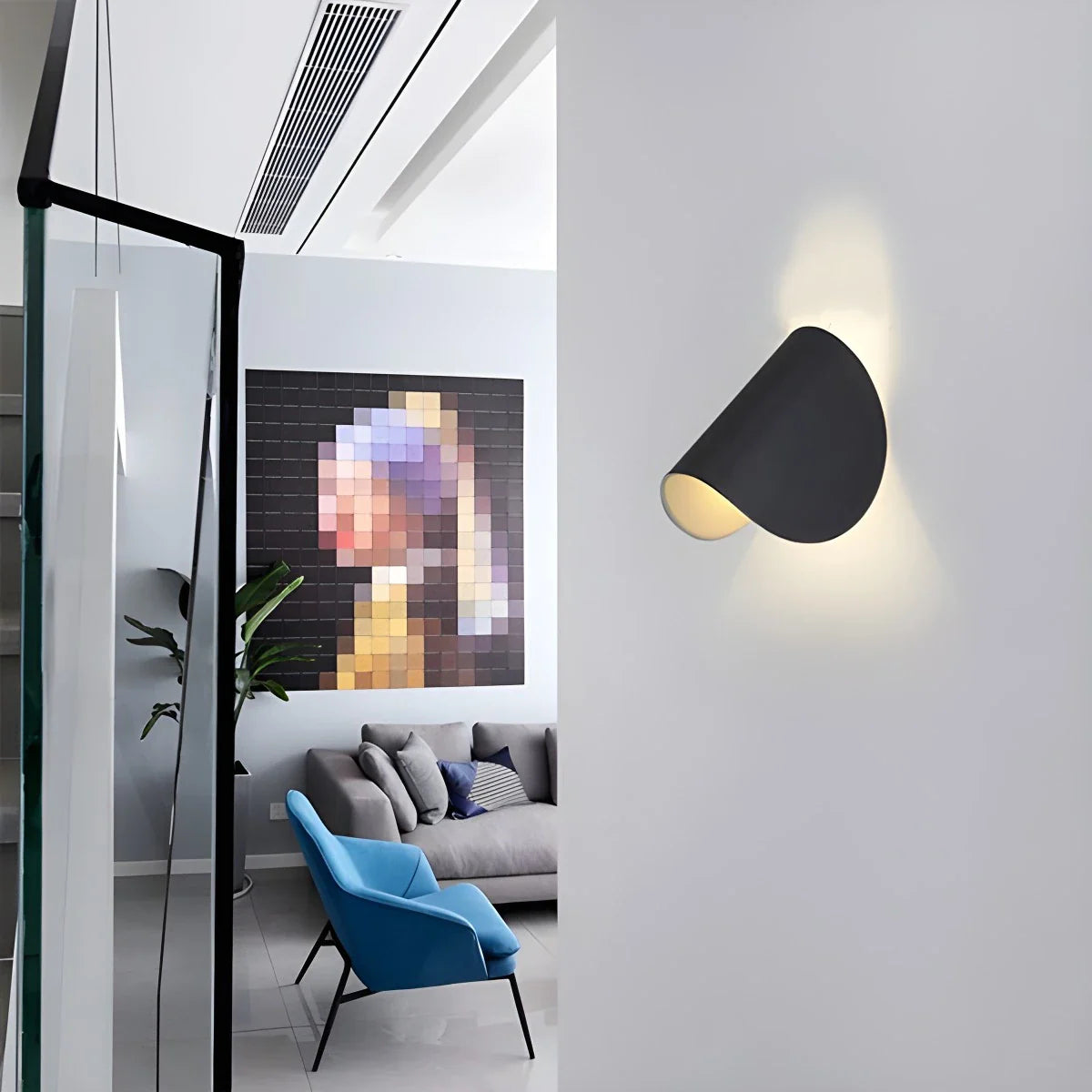 Feyran Adjustable Half Shade Wall Sconce