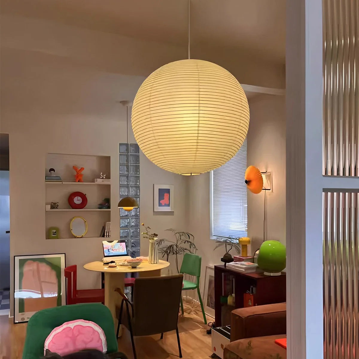 Feyran Akari Spherical Pendant Light for Living Room