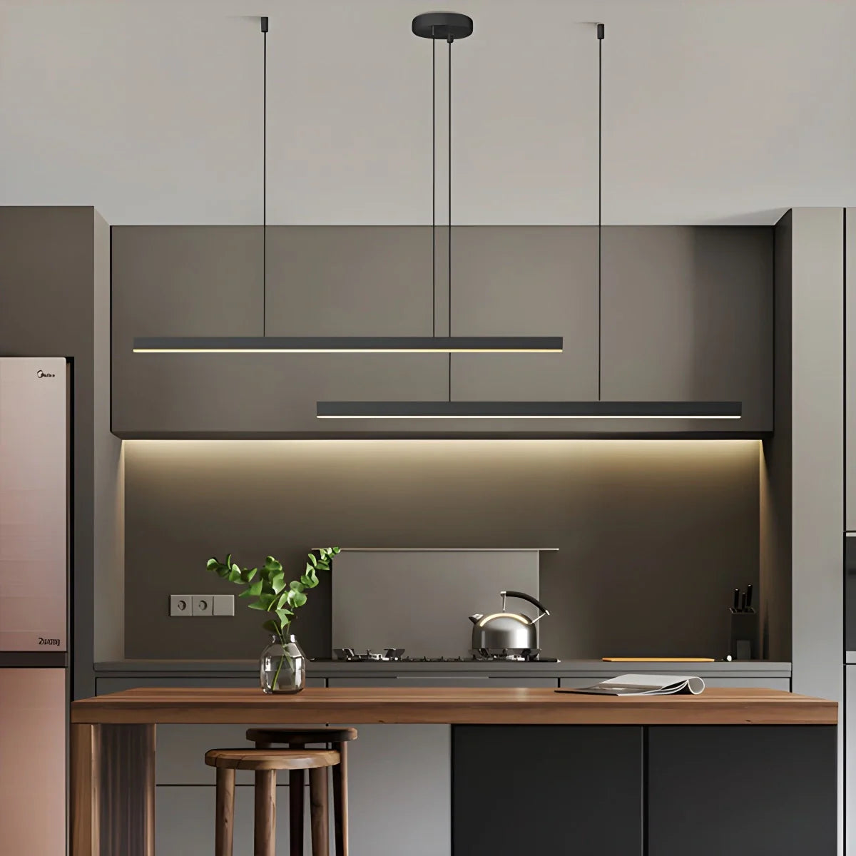 Feyran All Copper Minimalist Chandelier for Dining & Living Rooms