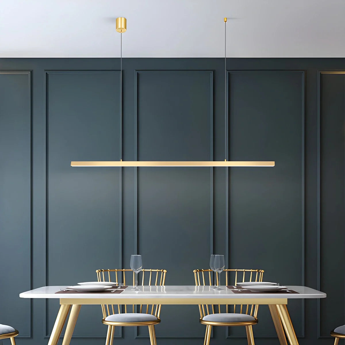 Feyran All Copper Minimalist Chandelier for Dining & Living Rooms