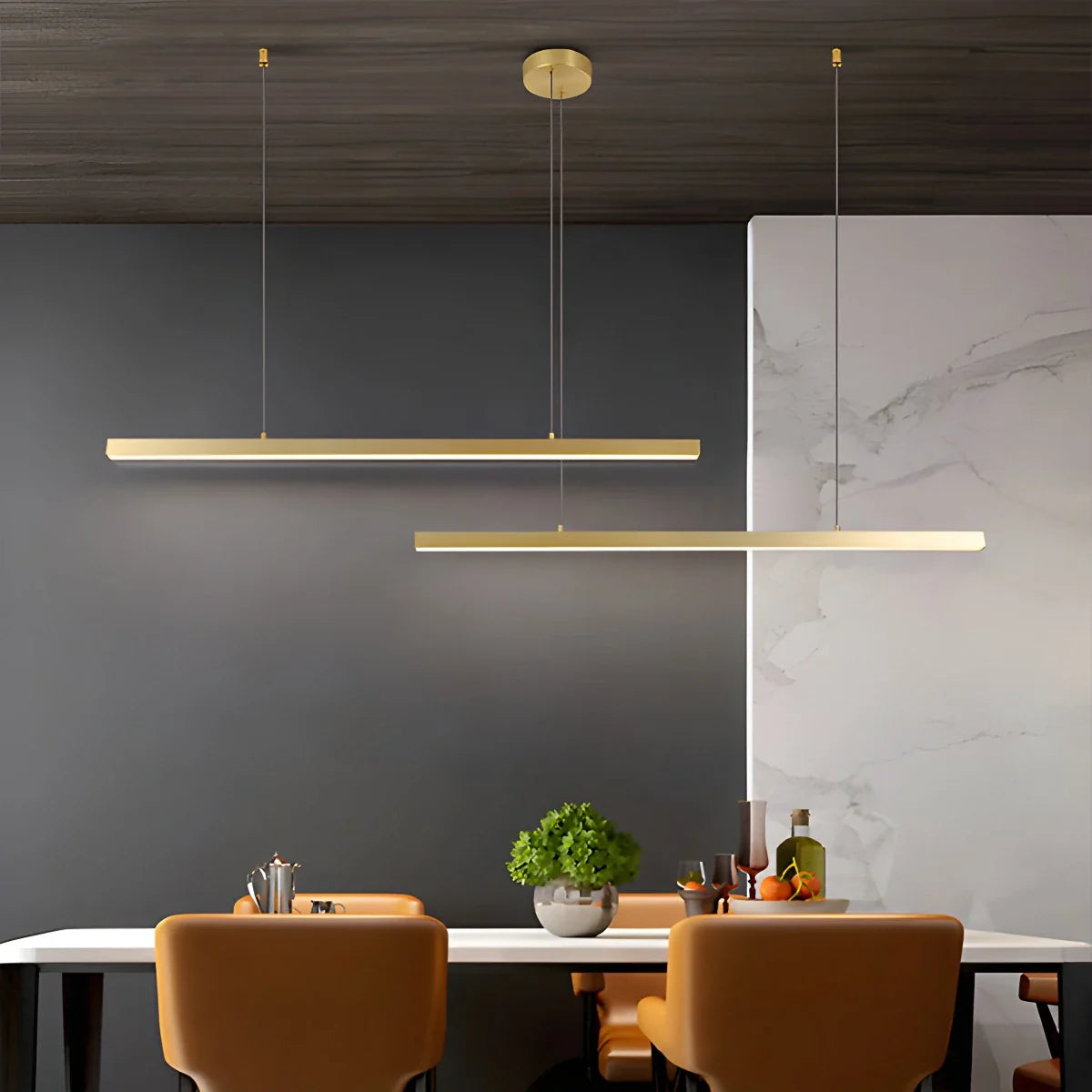 Feyran All Copper Minimalist Chandelier for Dining & Living Rooms