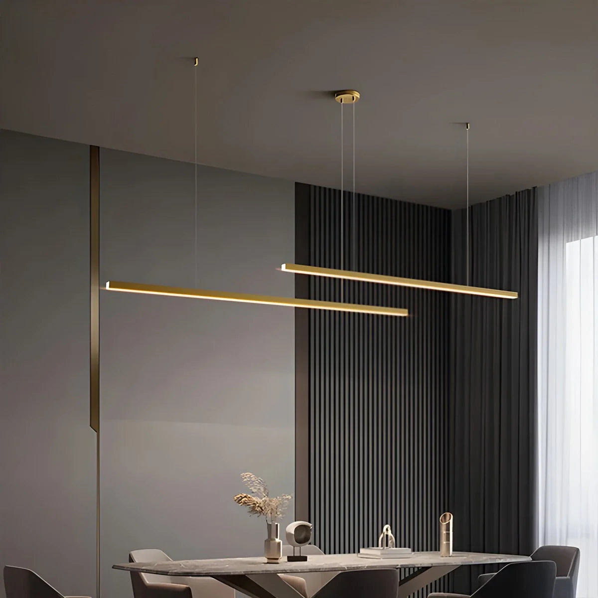 Feyran All Copper Minimalist Chandelier for Dining & Living Rooms
