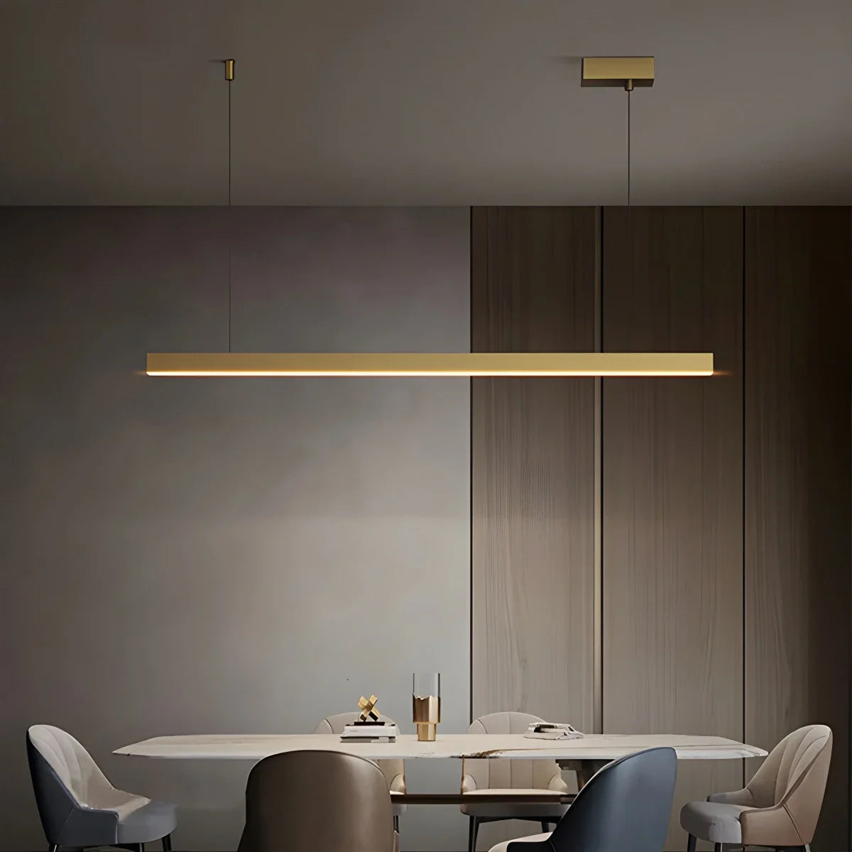 Feyran All Copper Minimalist Chandelier for Dining & Living Rooms