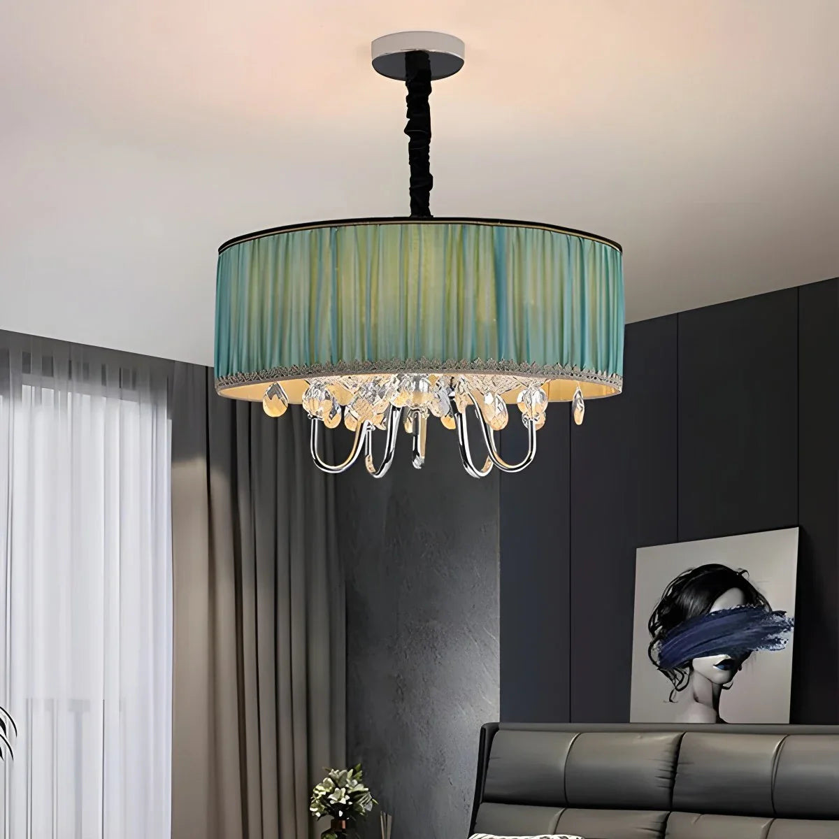 Feyran Alloy Luxury Crystal Pendant Light for Living Room